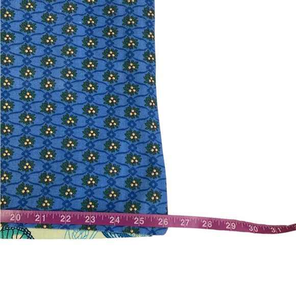 Reversible Cloth Green Blue Bib Apron Butterfly Floral Pocket Vintage? Handmade? - Picture 6 of 12